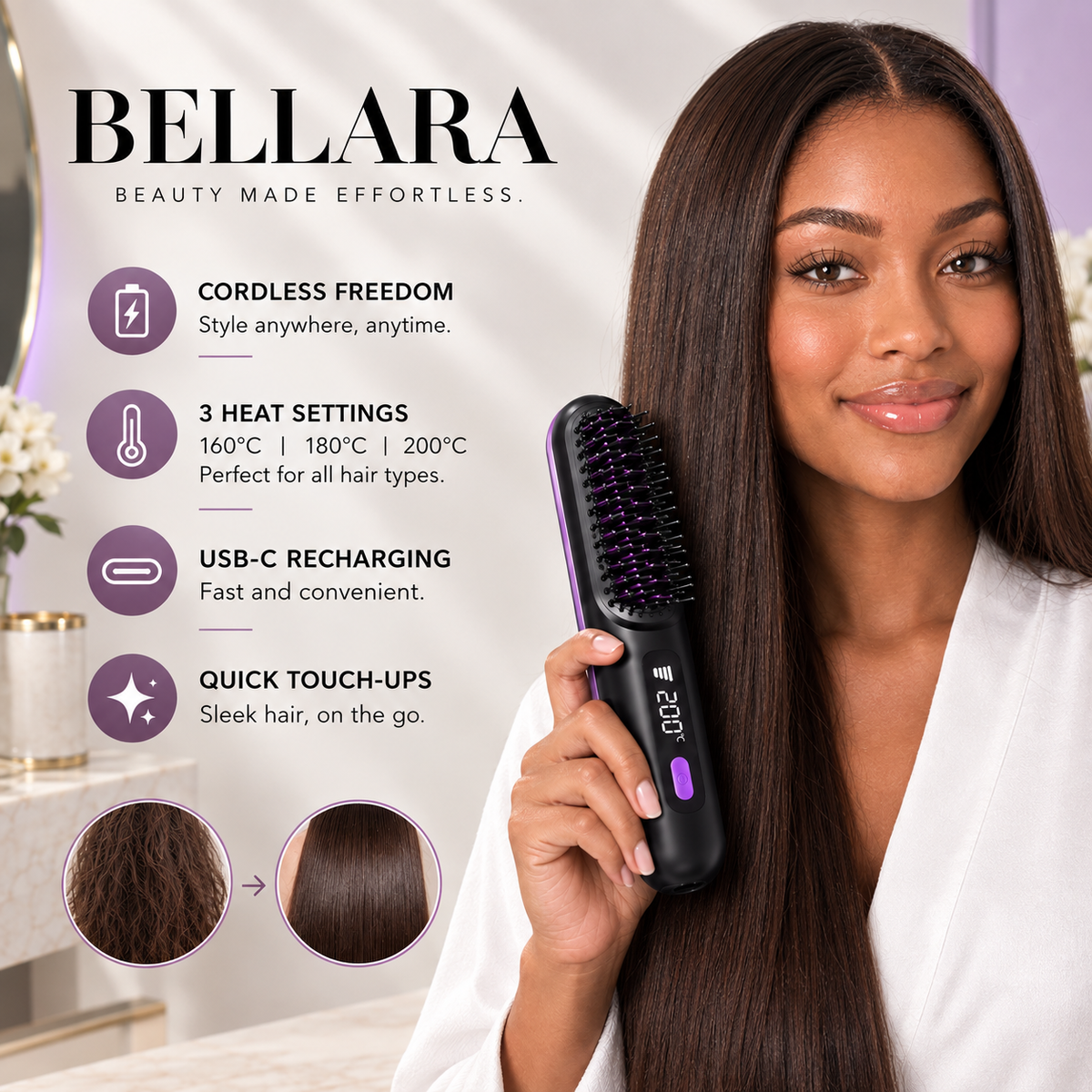 Bellara™ Cordless Heated Brush